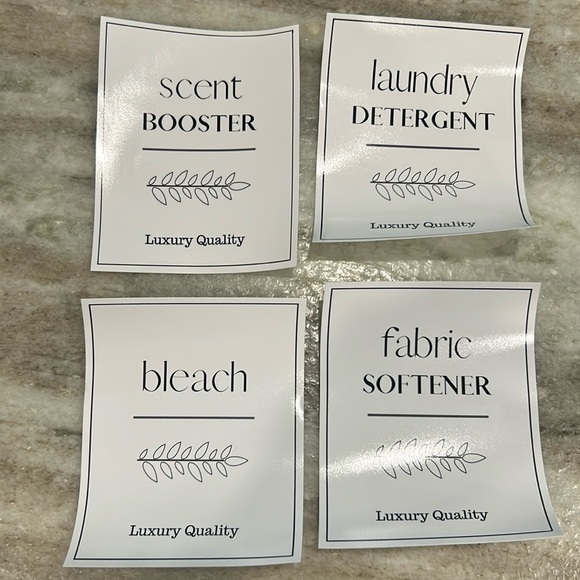 Set/4 Waterproof laundry room Organization Labels - Picture 1 of 1